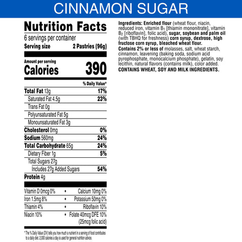 Pop-Tarts® PASTRY POP TART CINNAMON SUGAR SINGLE SERVE