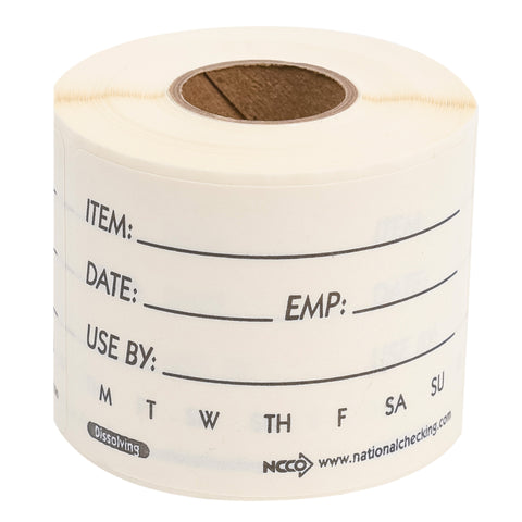 National Checking LABEL PRODUCT DISSOLVABLE 2X3