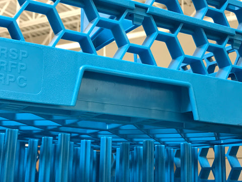 Carlisle RACK CUP TILTED OPTICLEAN™ 20-COMPARTMENT CARLISLE BLUE