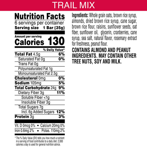 Kashi® SNACK BAR GRANOLA CHEWY TRAIL MIX