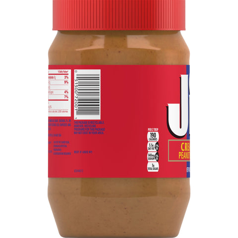 Jif Creamy Peanut Butter, 40 Ounce -- 8 per case.