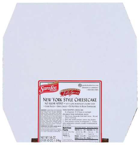 Aviary Shares CHEESECAKE NY SUGAR FREE 16 SLICE