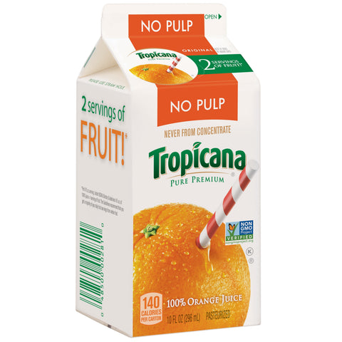 Tropicana Pure Premium JUICE ORANGE 100% PURE PREMIUM SINGLE SERVE CARTON