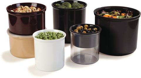 Carlisle CROCK POLY-TUF™ W/ LID BLACK 1.5 QT