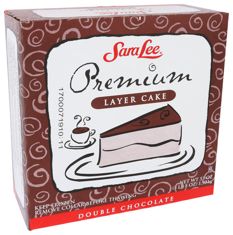 Cake Layer Double Chocolate Premium Un-cut Round Iced 9