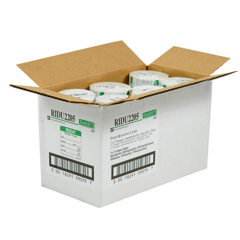 Label Trilingual Item/date/use By Removable Green Friday 2x2