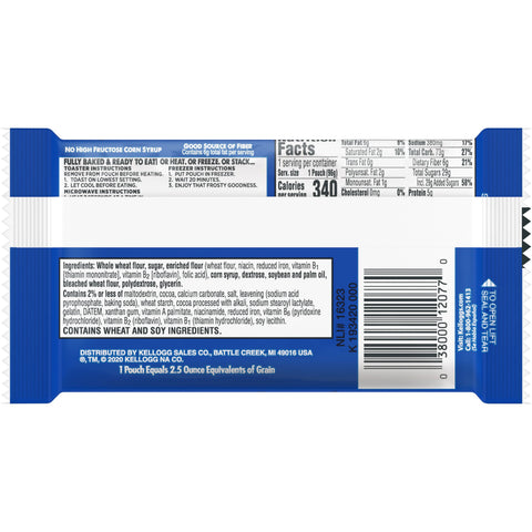 Kelloggs Pop Tarts Frosted Fudge Whole Grain Chocolate Toaster Pastry, 3.53 Ounce -- 72 per case.