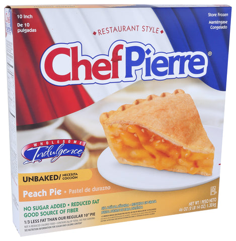 Pie Fruit 1/3 Reduced Fat & Nsa Peach 10