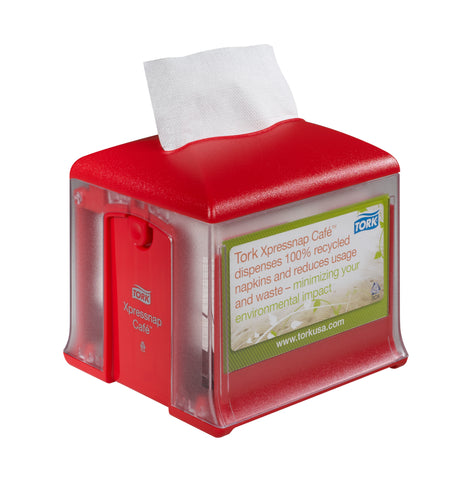 Tork Xpressnap® Café DISPENSER NAPKIN UNIVERSAL RED