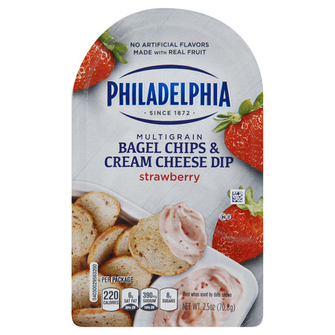 Chips Bagel W/ Strawberry Cream Cheese Dip