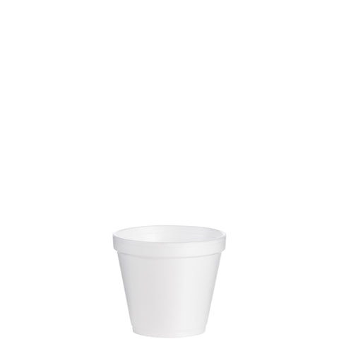 Container Foam White Food Squat 8 Oz