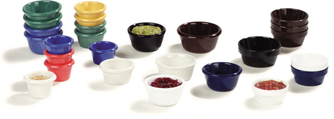 Carlisle RAMEKIN FLUTED MELAMINE BONE 4 OZ