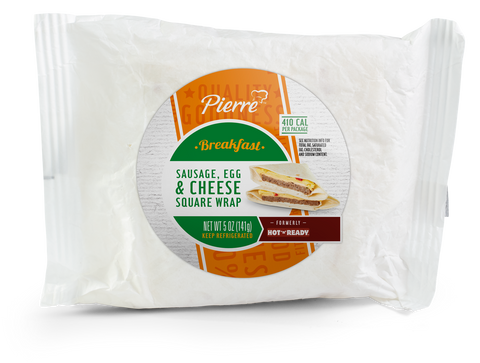 Sandwich Sausage Egg & Cheese Product Square Wrap 5 Oz 55557