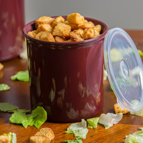Carlisle CROCK POLY-TUF™ W/ LID BROWN 1.2 QT