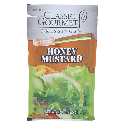 Classic Gourmet Fat Free Honey Mustard Dressing, 1.5 Ounce Pouch -- 60 per case.