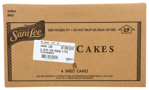 Cake Orange Sheet Iced 12x16