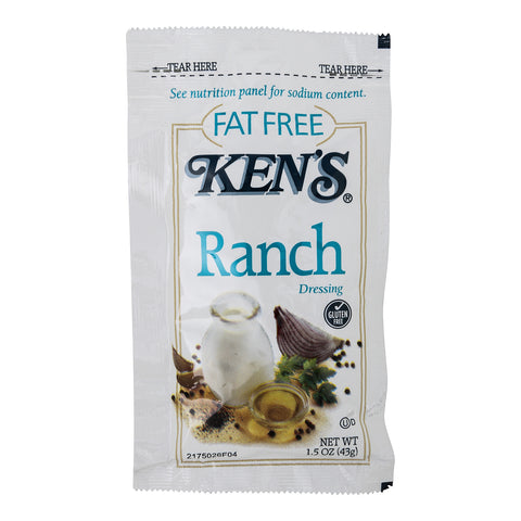 Ken's Foods DRESSING RANCH FAT FREE SINGLE SERVE POUCH