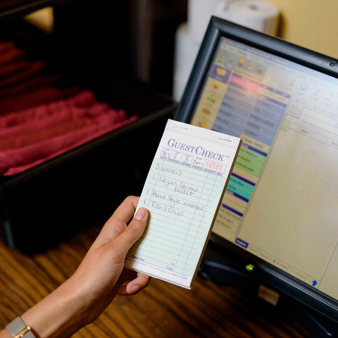 Guest Check 2 Part Carbonless 3.4x6.75