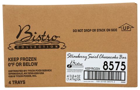 Cheesecake Strawberry Swirl Dessert Bar Un-cut