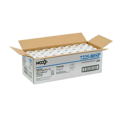 National Checking Company White 1 Ply Register Roll Tape, 2.25 inch -- 48 per case