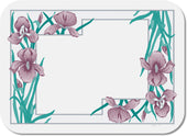 Dinex® TRAY LINER IRIS GARDEN 12.75X16