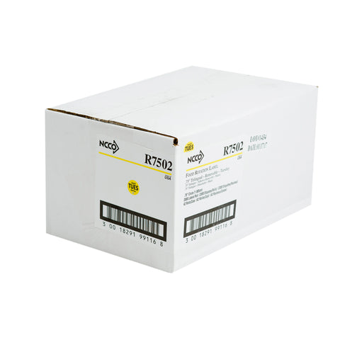 National Checking Company Dateit Yellow Trilingual Removable Label - Tuesday, 0.75 inch Circle -- 2000 per case.