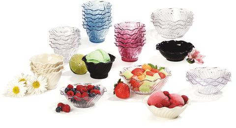 Dish Plastic Berry Clear Tulip 5 Oz