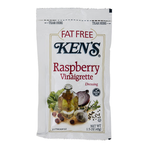 Ken's Foods DRESSING VINAIGRETTE RASPBERRY FAT FREE SINGLE SERVE POUCH