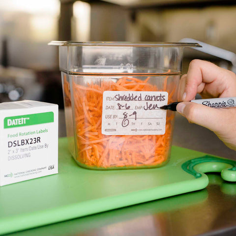 DateIt™ LABEL SHELF LIFE DISSOLVING RECTANGLE 2X3