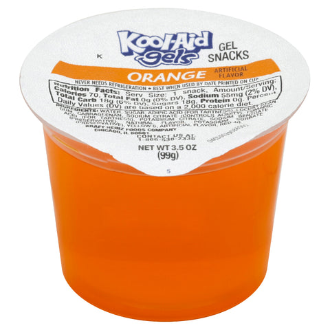 Gelatin Orange Single Serve Cup