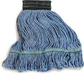 Mop Wet Medium Looped-end W/ Green Band Blue