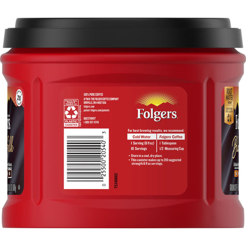 Coffee Caffeinated Ground Black Silk Canister