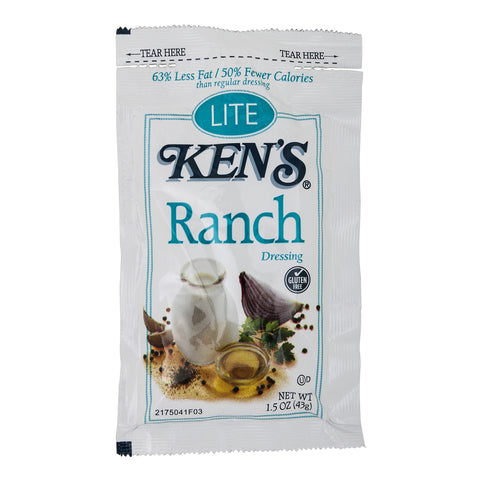 Ken's Foods DRESSING RANCH BUTTERMILK LITE SINGLE SERVE POUCH