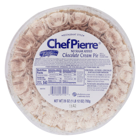 Sara Lee Chef Pierre Chocolate Cream Pie, 28 Ounce -- 6 per case.