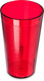 Packer TUMBLER GLASS TEXTURED PLASTIC RED 12 OZ