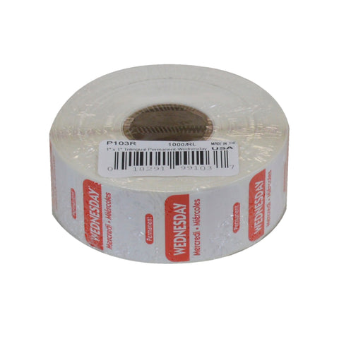 Label Food Rotation Trilingual Red Wednesday 1x1