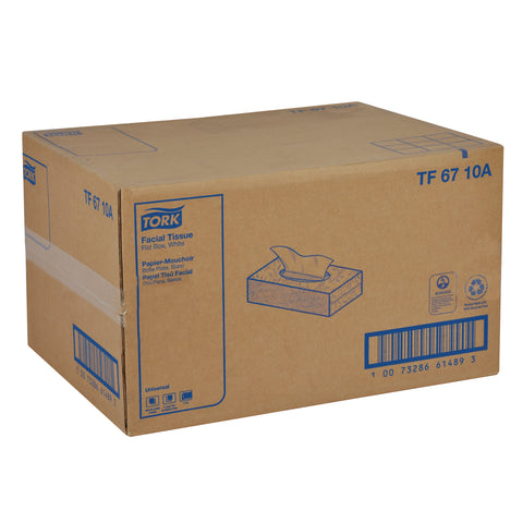 Tork 2 Ply White Universal Facial Tissue, 16 x 3 x 11.5 inch - 100 sheets per box -- 30 boxes per case