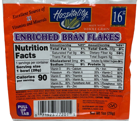 Cereal Bran Flake Whole Grain Bowl Pack