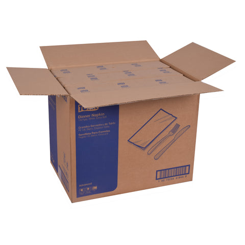 Napkin Dinner 17x16 White 3-ply 1/8 Fold