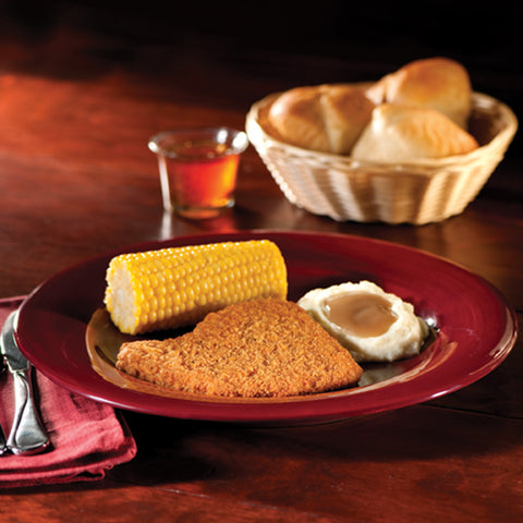 Advance Food Breaded Pork Patties, 4 Ounce -- 40 per case.