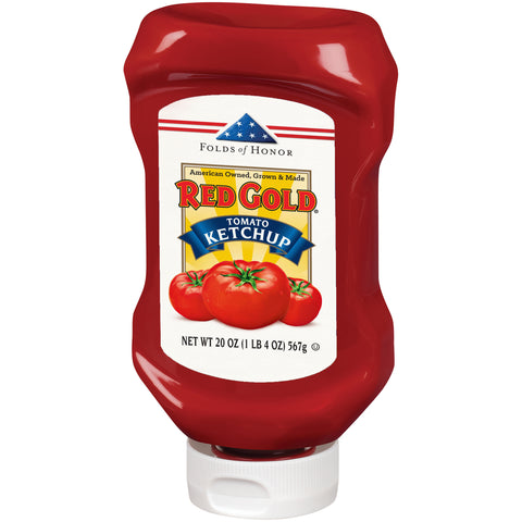 Red Gold KETCHUP 33% FANCY INVERTED RED PLASTIC BOTTLE