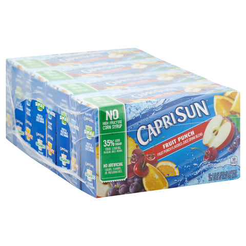 Kraft Capri Sun Fruit Punch Flavored Juice Drink Blend, 6 Ounce - 10 per pack -- 4 packs per case.