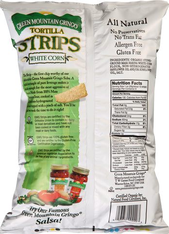 Green Mountain Gringo® TORTILLA CHIP STRIPS CORN WHITE