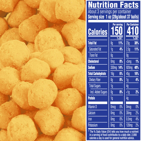 Planters SNACK CHEEZ BALLS WHITE CHEDDAR