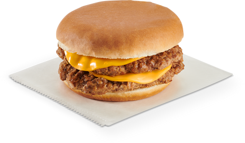 Sandwich Double Cheeseburger Flamed Grilled On A Bun
