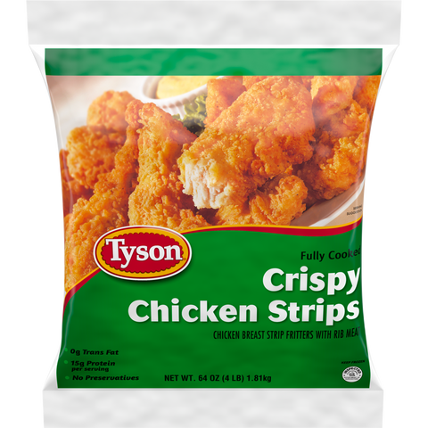Chicken Breast Strips Crispy Homestyle Breaded, Fritter, Fc, Cash N' Carry Pack 4373-0928