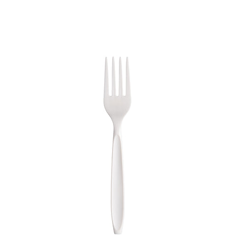 Fork Plastic Medium Weight White Ps