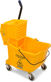 Flo-Pac® MOP BUCKET W/ SIDE PRESS WRINGER YELLOW 35 QT