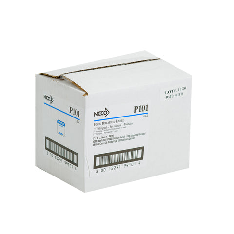 National Checking LABEL FOOD ROTATION TRILINGUAL BLUE MONDAY 1X1