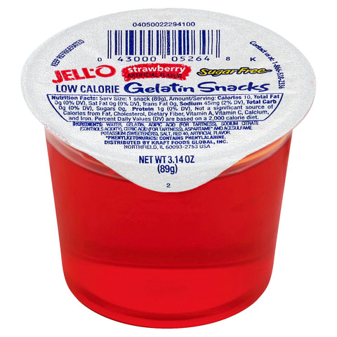 Jell-O GELATIN STRAWBERRY SUGAR FREE SNACKPAK